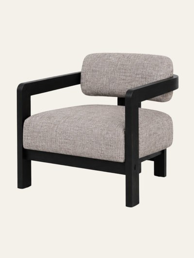 Kayra Accent Chair in Black Teak Wood Finish