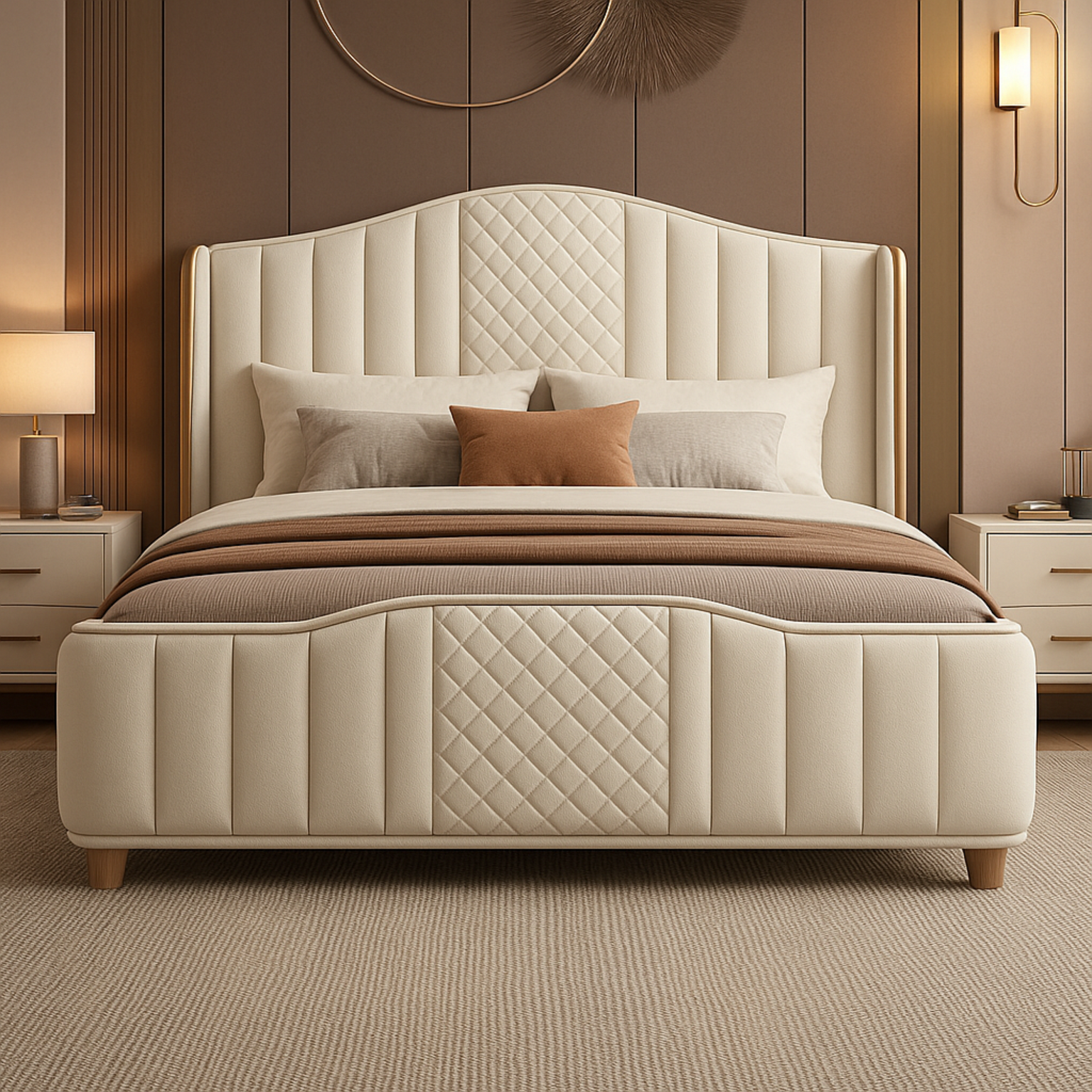 Maple Cloud Upholstered Bed