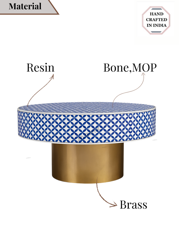 Inlay Round Coffee Table-Cleo