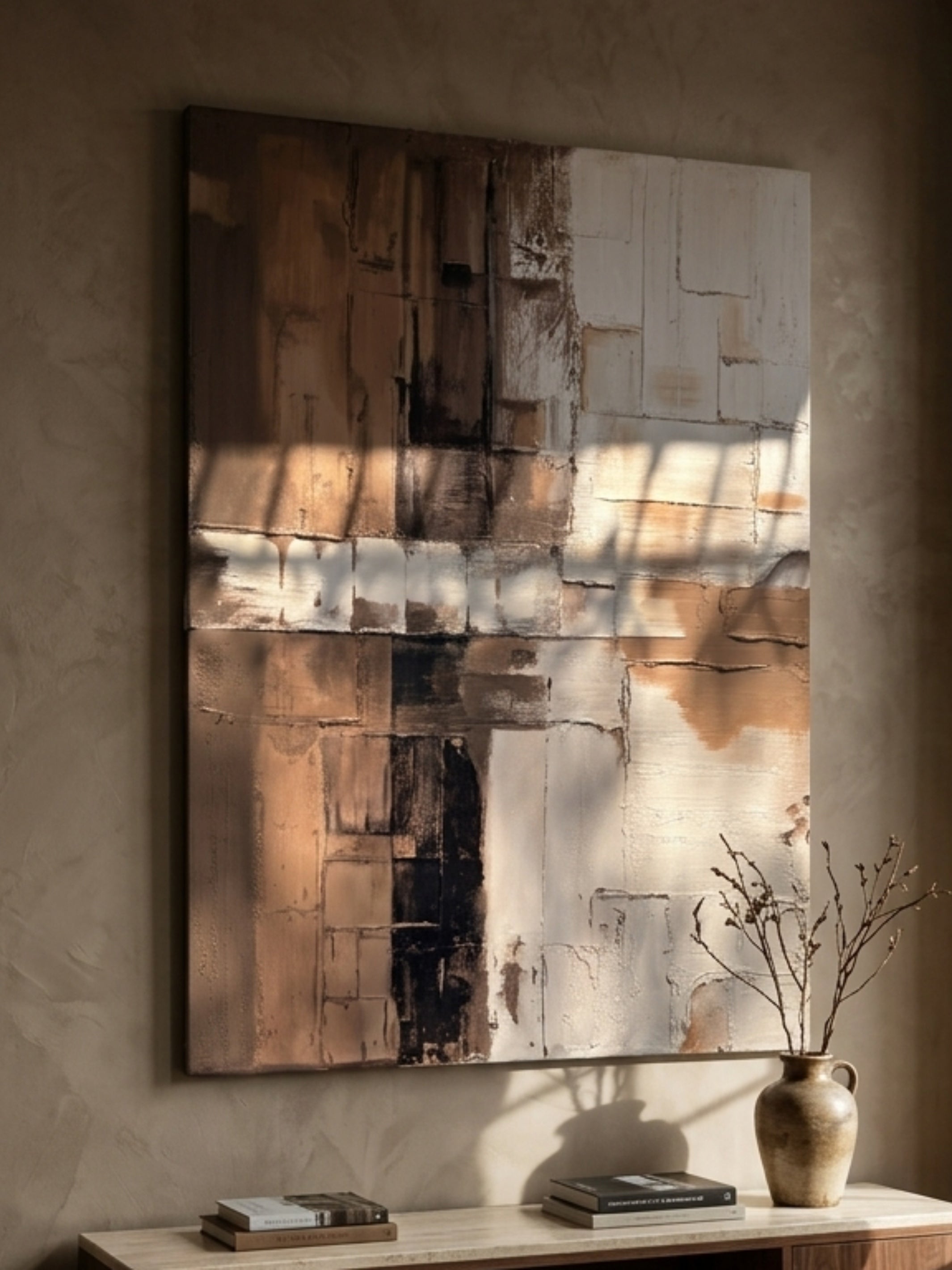 Rusted Landscape II Canvas Modern Textured Wall Art - Product Image 