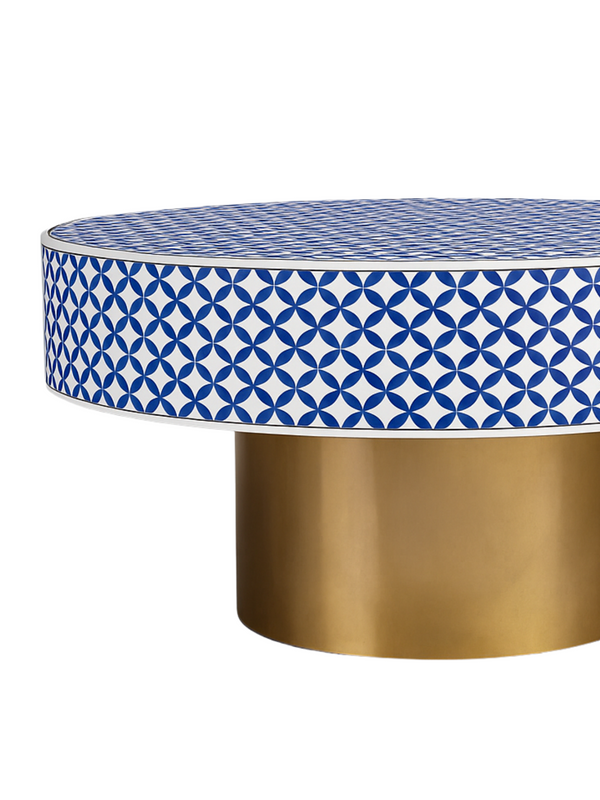 Inlay Round Coffee Table-Cleo