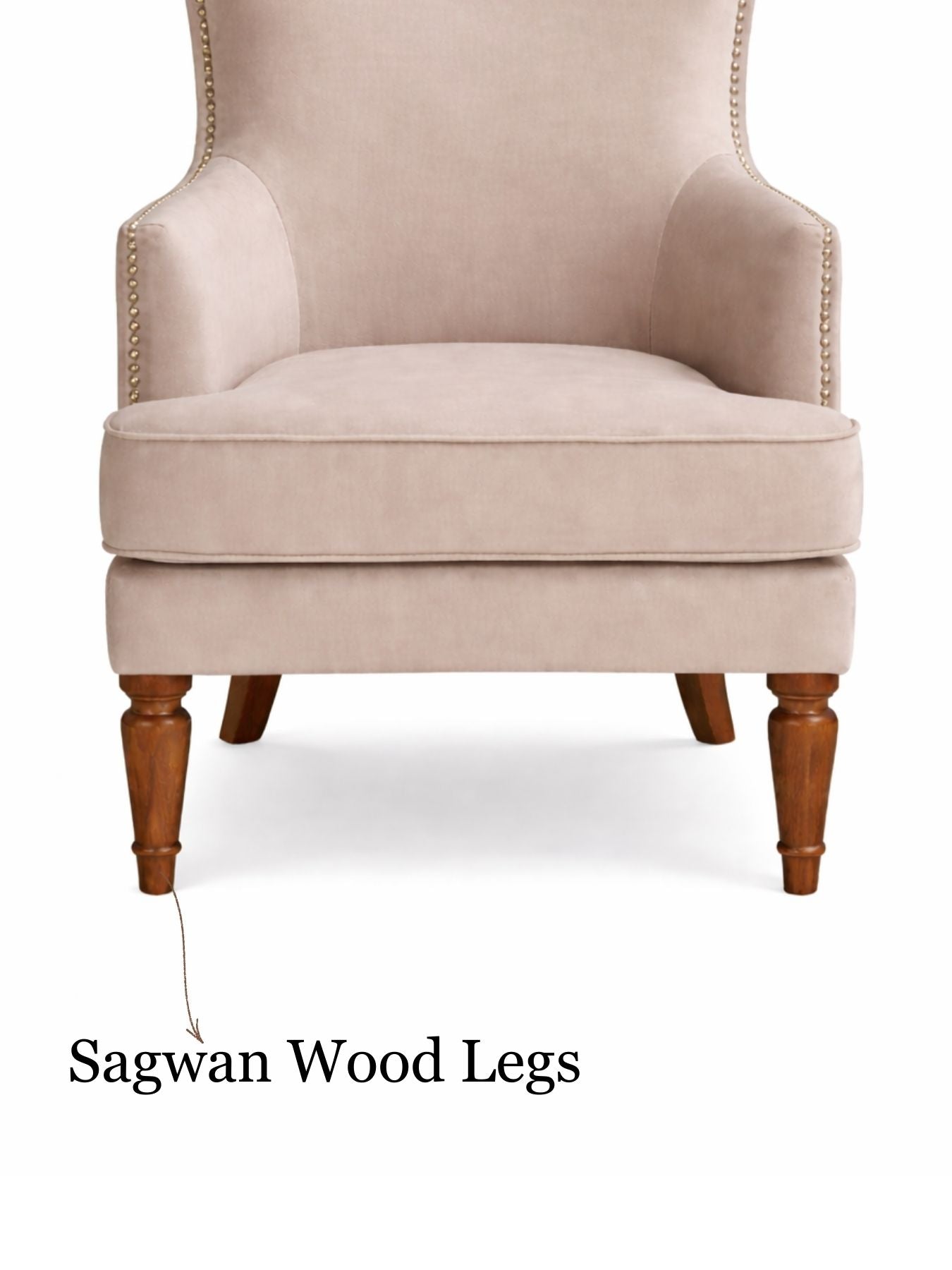 Elysian Velvet Wingback Accent Chair