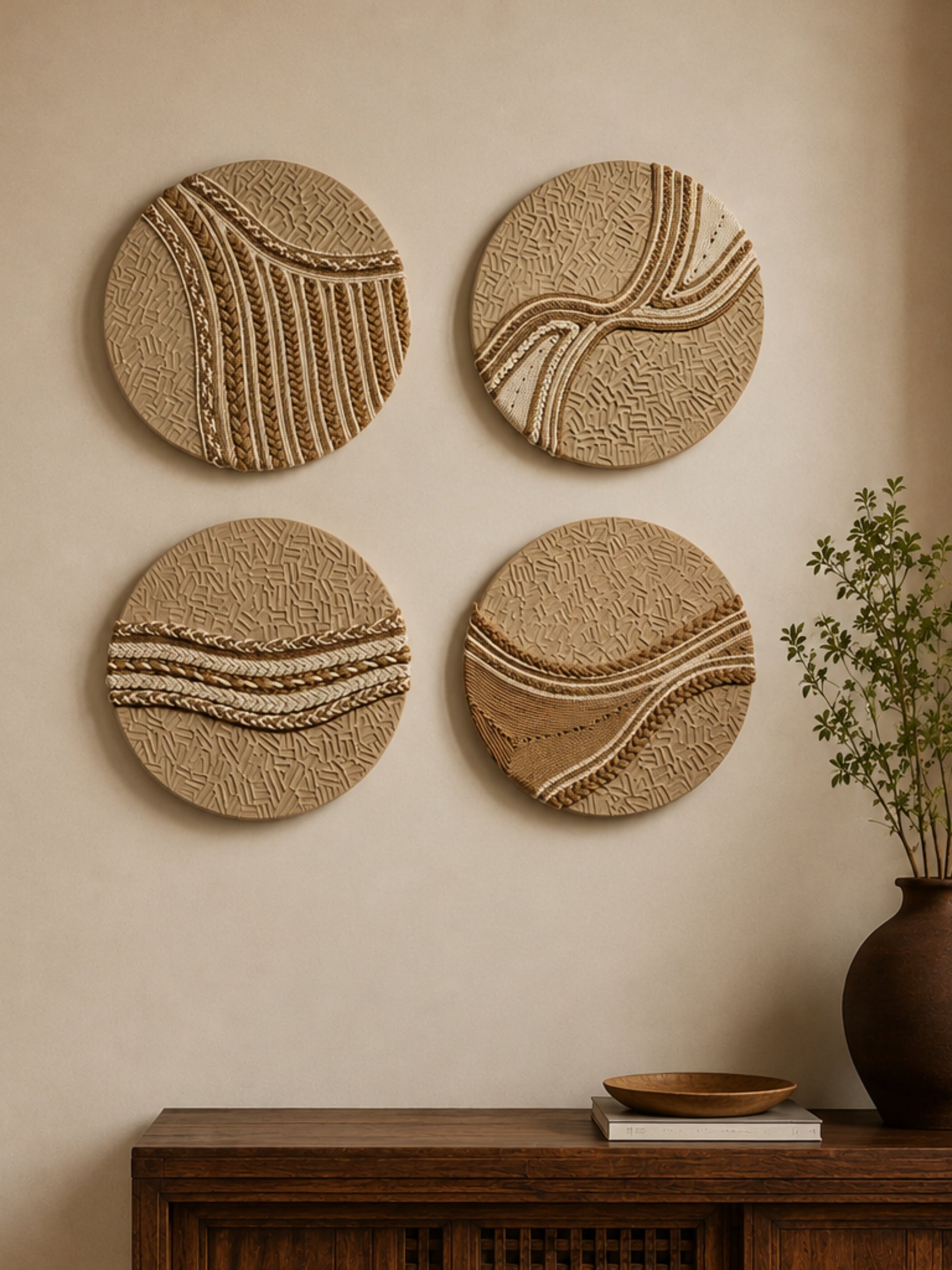 Threadscape Set Of 4 Modern Wall Art