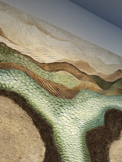 Veins of the Earth Textured Landscape for Modern Interiors