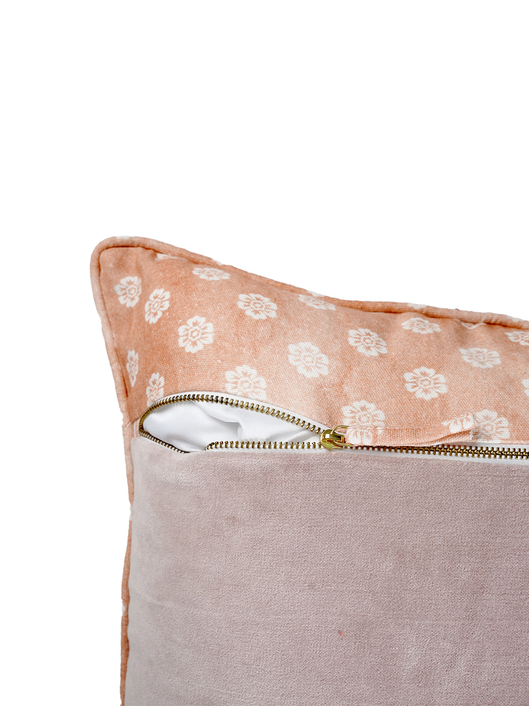 Rahat Mauve Velvet Embroidered Cushion -16"x16"