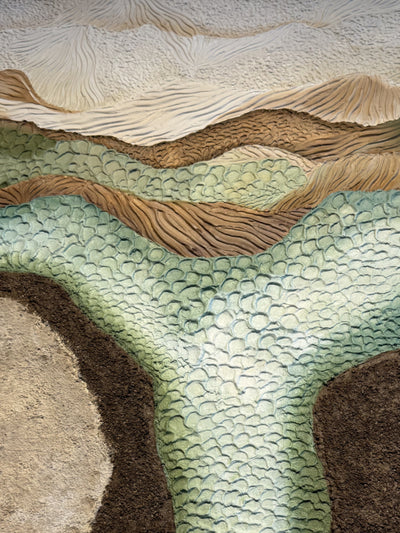 Veins of the Earth Textured Landscape for Modern Interiors
