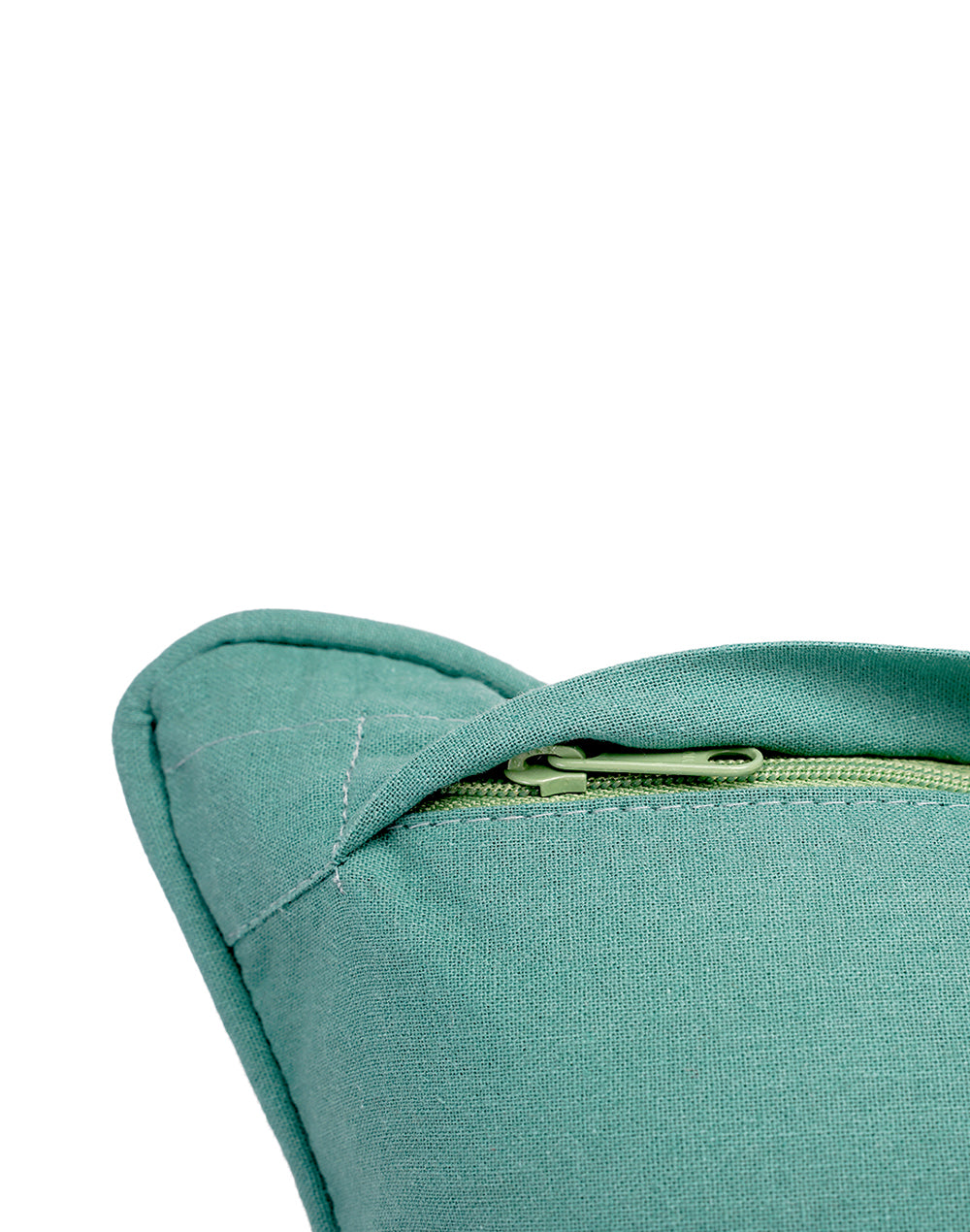 Set Of 2 - Green Embroidery Cushion Cover - 12"X12"