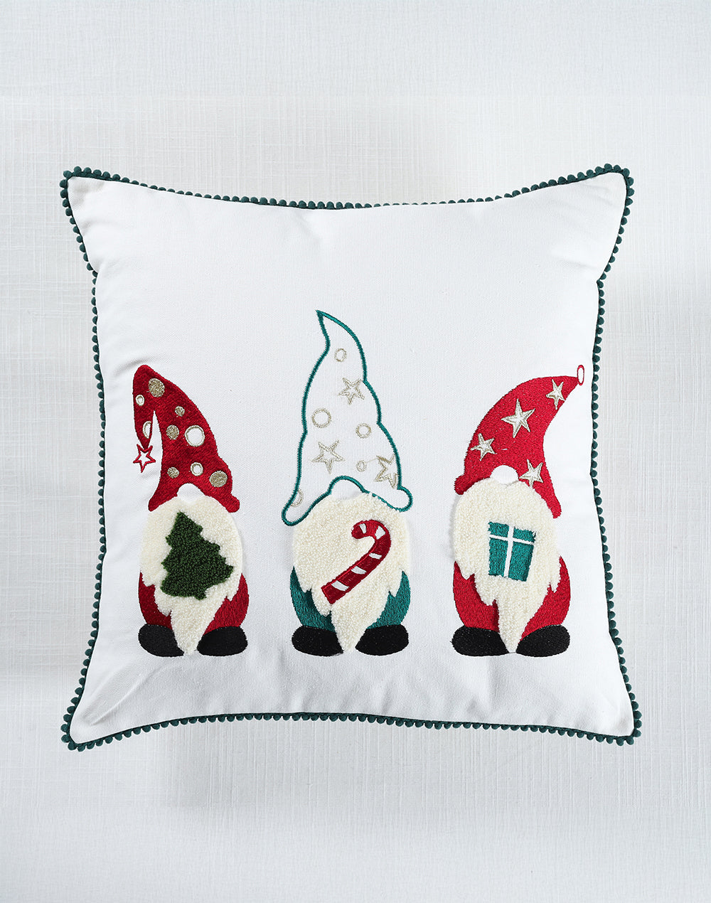 CUSHION COVER Embroidery CHEERS SANTA