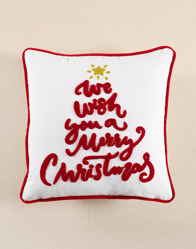 CUSHION COVER Embroidery MERRY WISHES