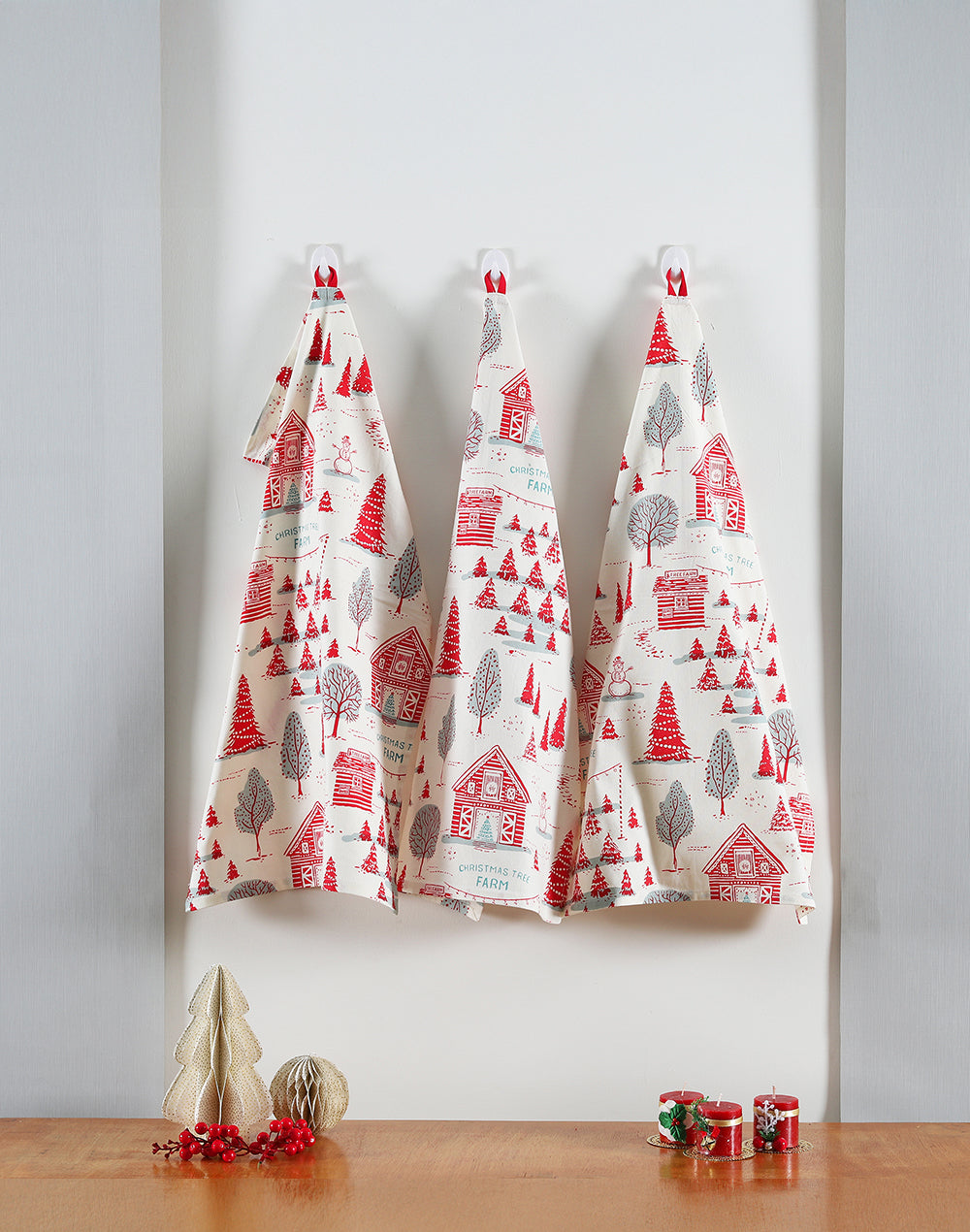 Christmas Kitchen Towel Set of 3 X-MAS VALLEY