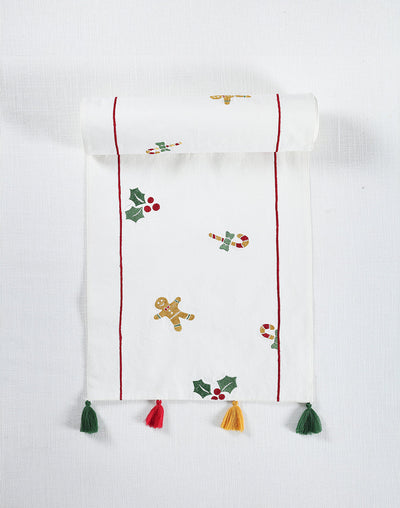 Gnomes Burlap Table Runner