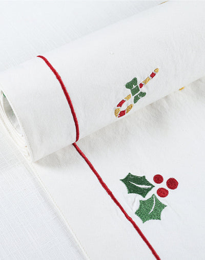 Gnomes Burlap Table Runner