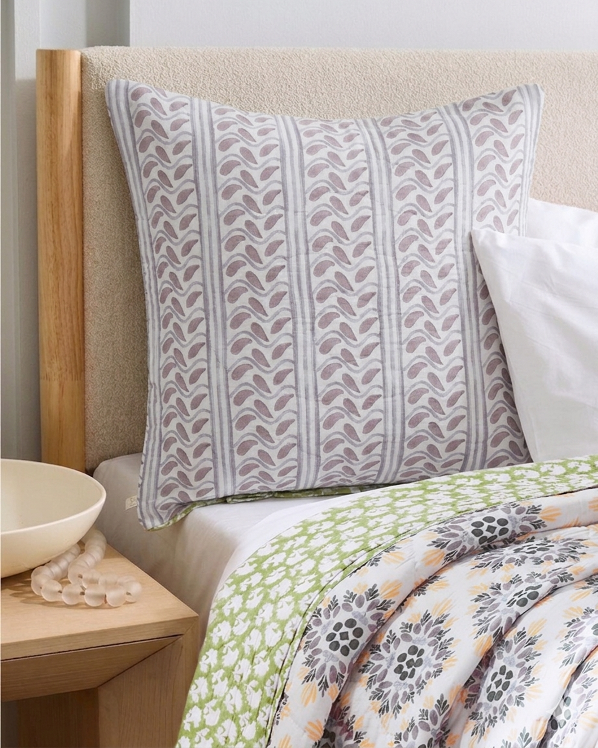 Mica Mauve Quilted Sham - 26"x 26"