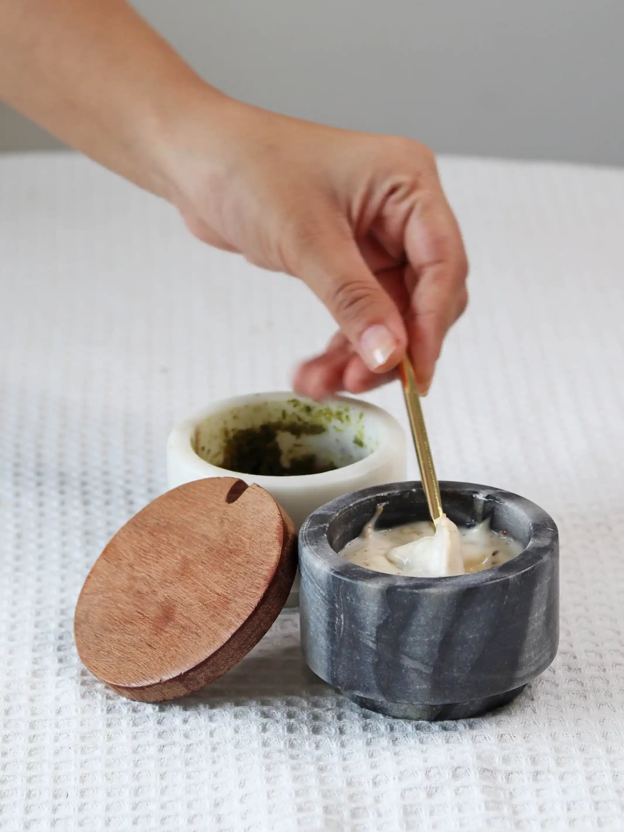 Stacked Marble Spread Jars
