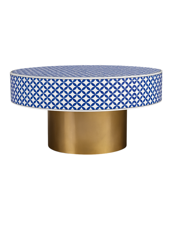 Inlay Round Coffee Table-Cleo
