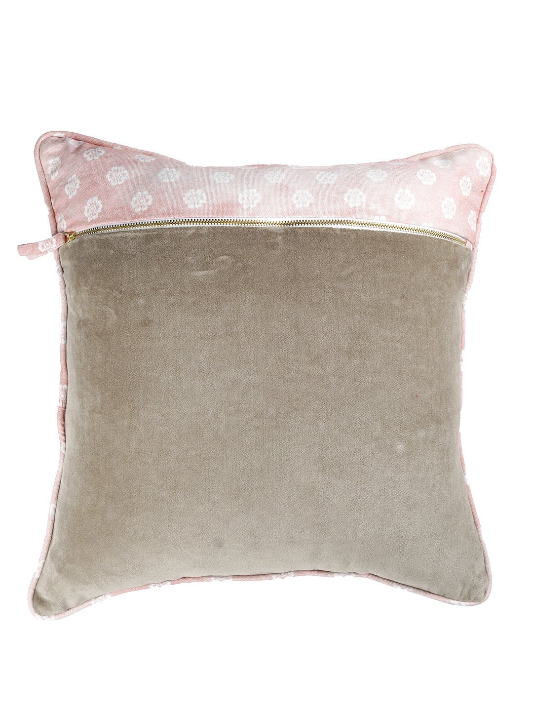 Rahat Green Velvet Embroidered Cushion Cover - 16"x16"