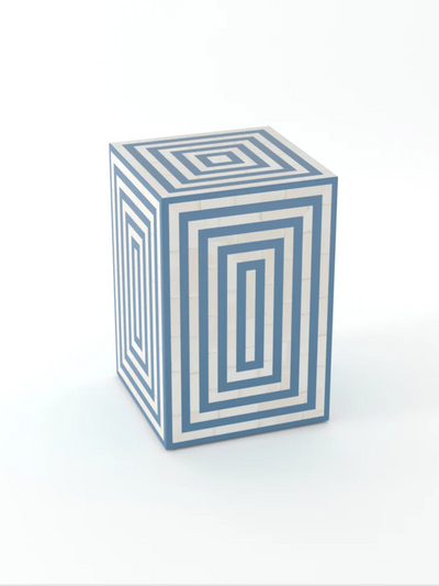 Inlay Rectangular Bedside Table - Layla