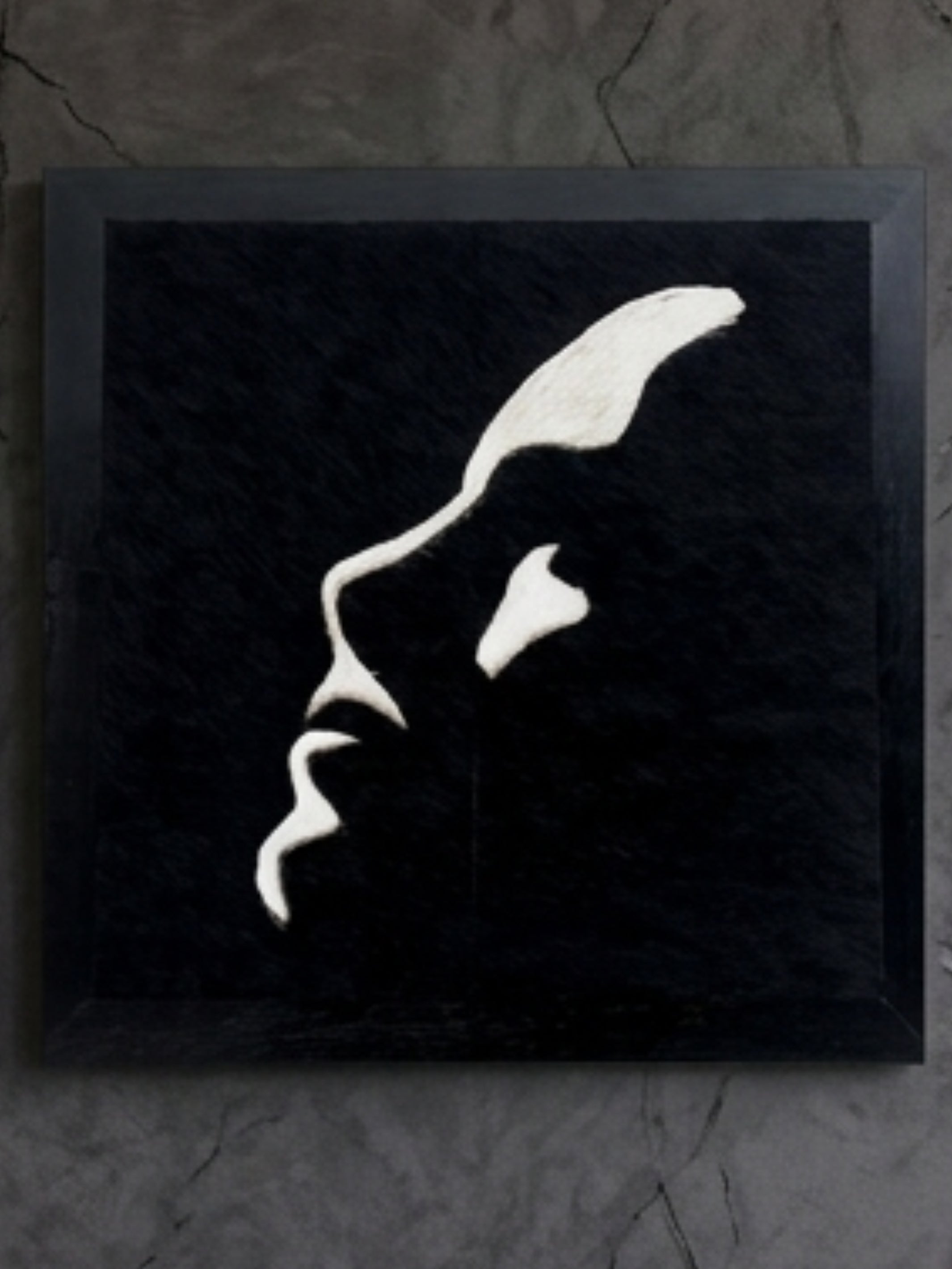 Quiet Gaze Leather Wall Art for Modern Home Interiors