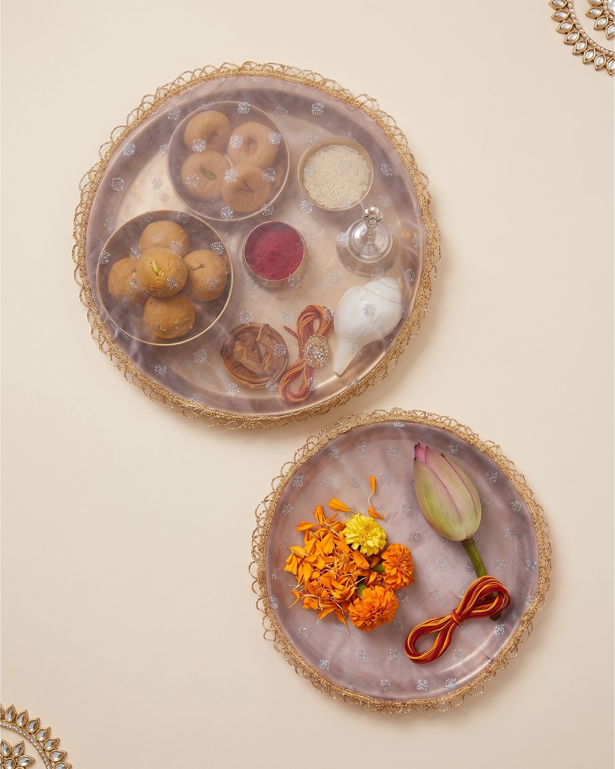 Festive Thali Cover- Set of 2 ( Diameter- 20" &16")