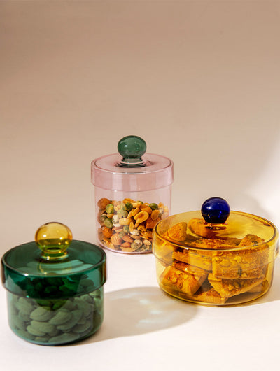 Aurora Glass Jars - Set of 3