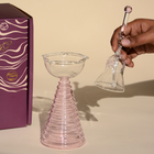 Glass Tall Diya & Ringing Bell