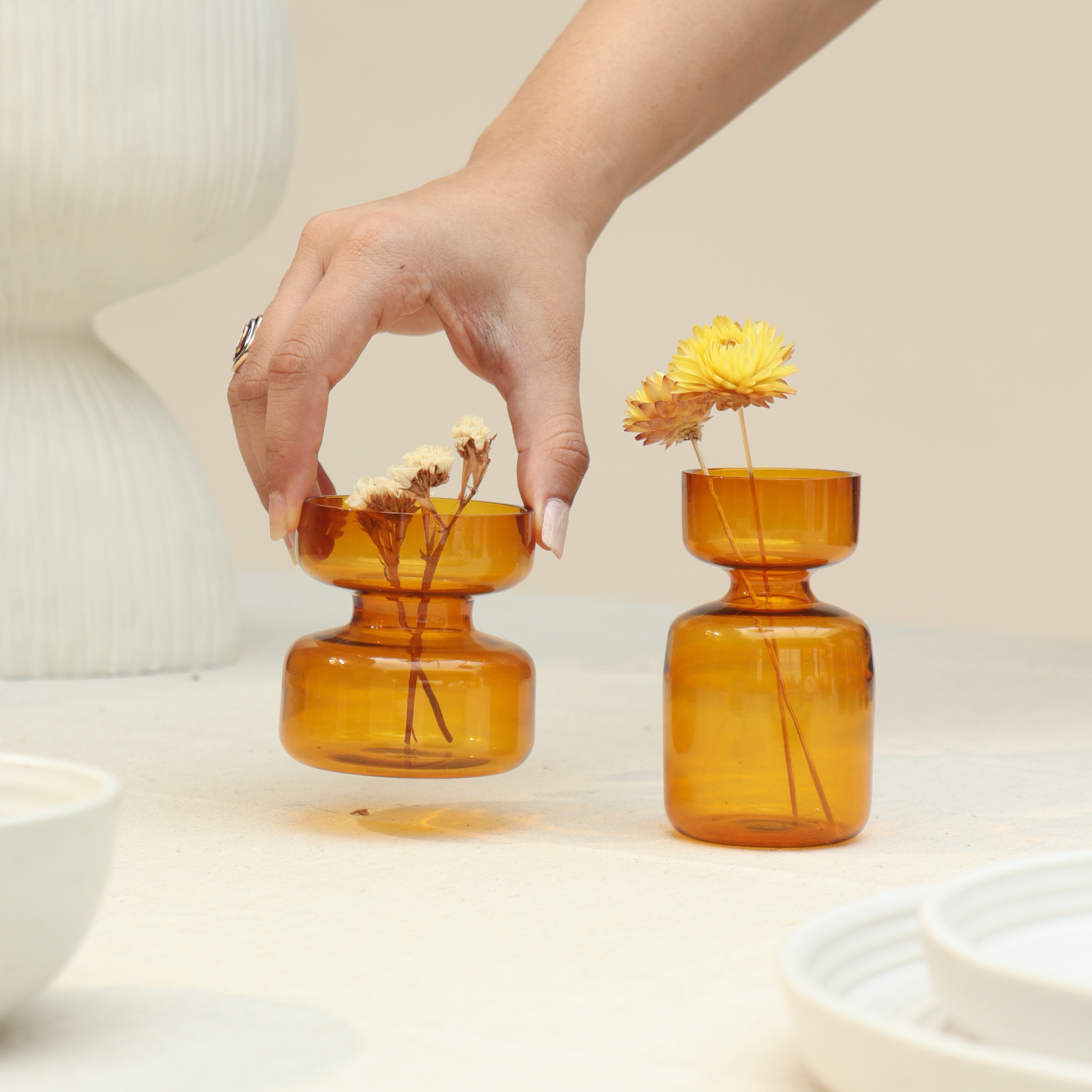 Mini Vase Gift Set with Mini dried flower