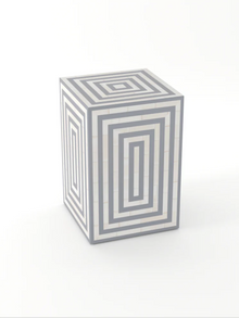 Inlay Rectangular Bedside Table - Layla