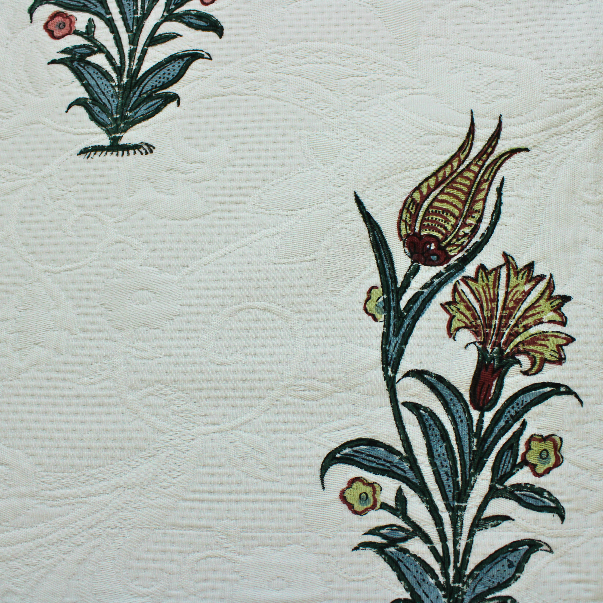 Anand Bagh Jaquard Handblock Bedcover