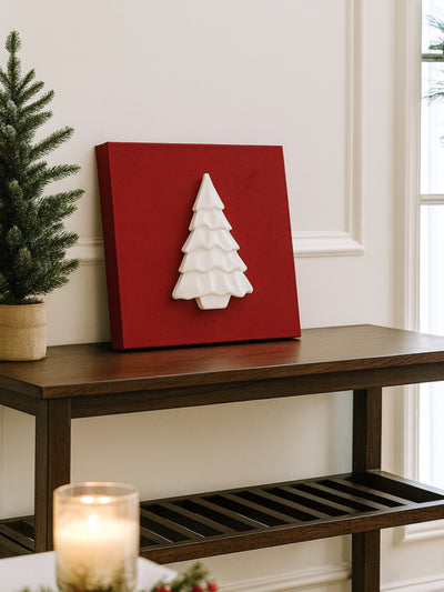 Christmas Frosted Tree Modern Home Decor Artwork