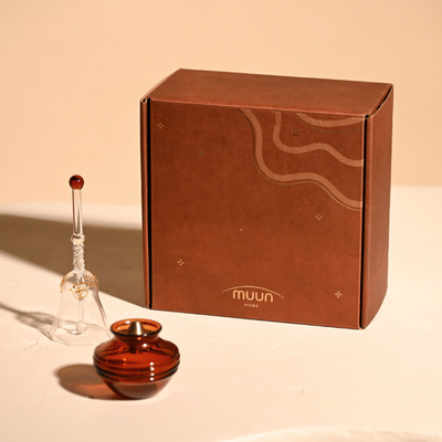 Muun Gift Box - Kalash Oil Lamp + Ringing Glass Bell