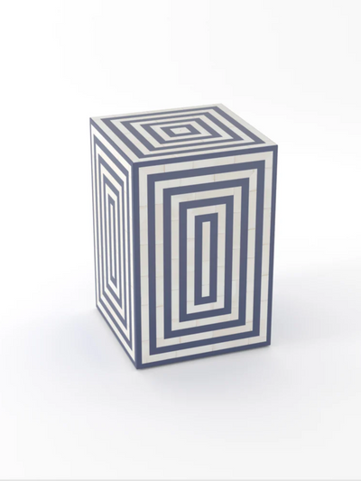 Inlay Rectangular Bedside Table - Layla