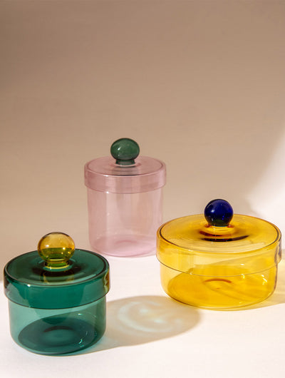 Aurora Glass Jars - Set of 3
