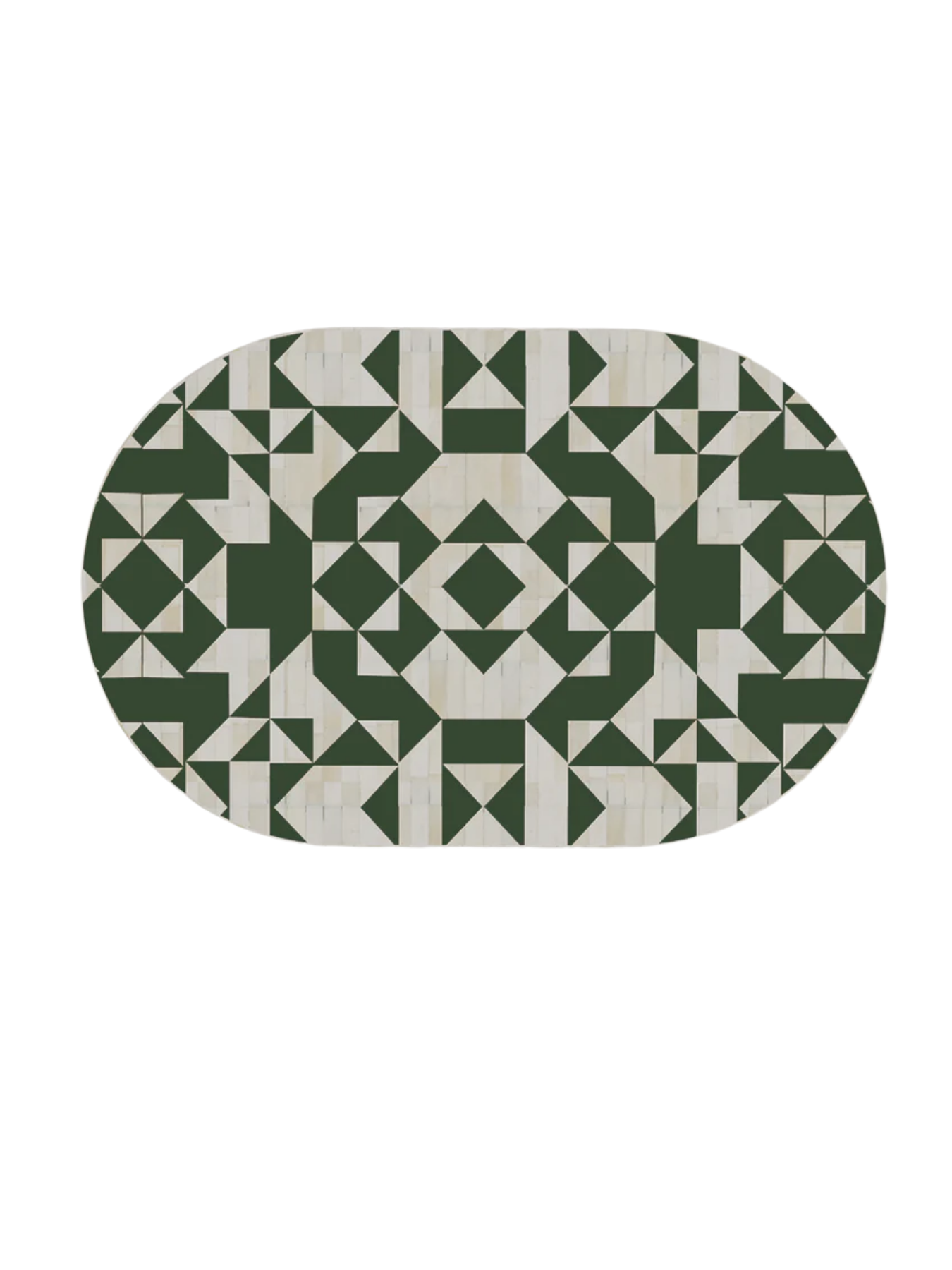 Inlay Jordan Oval Shape Coffee Table - Kingsley