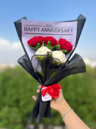 Happy anniversary crochet bouquet