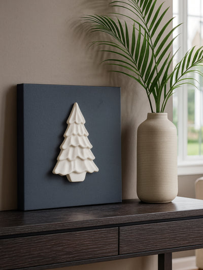 Christmas Frosted Tree Modern Home Decor Artwork