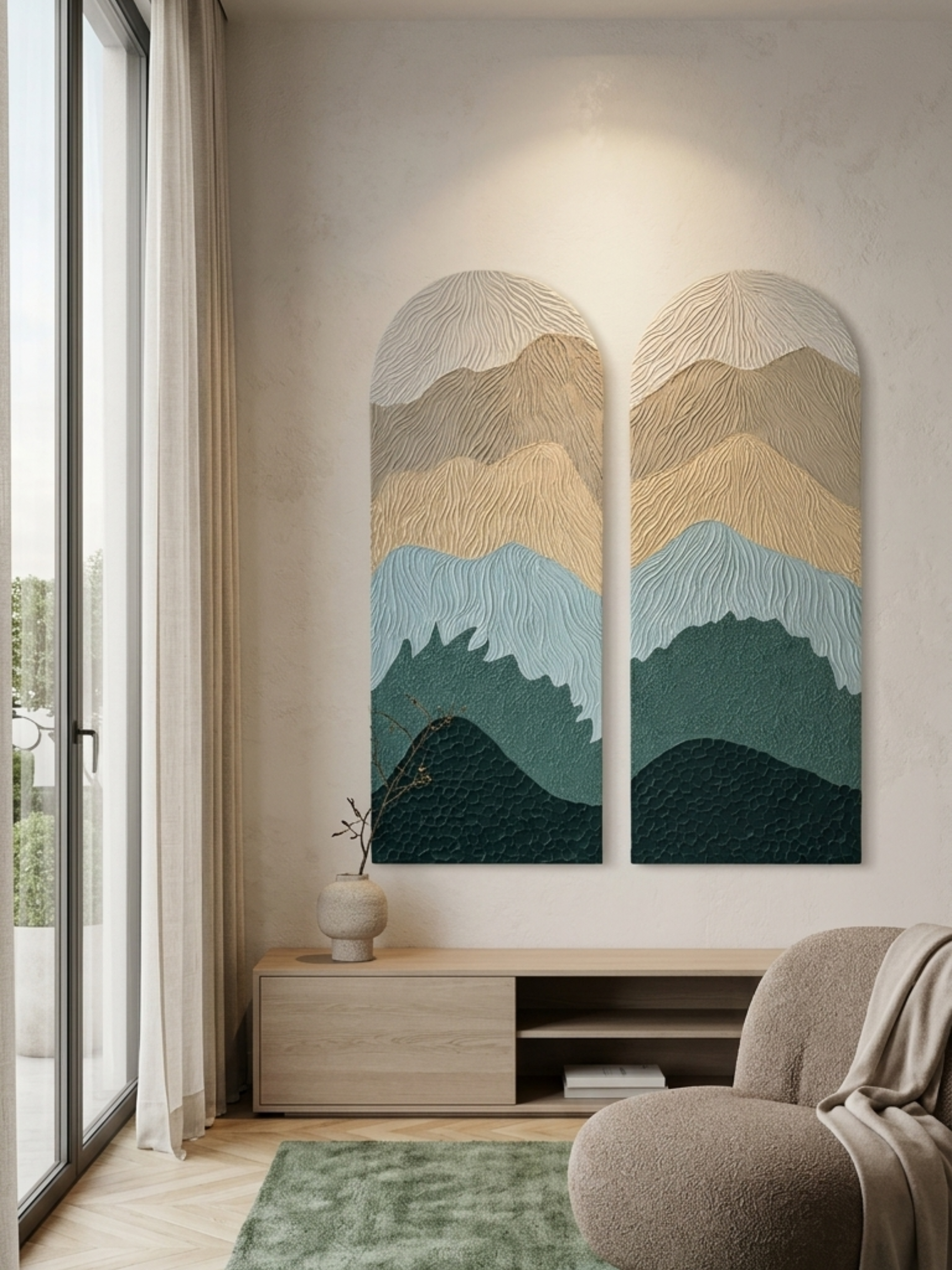 Layered Landscape IV Abstract Wall Art