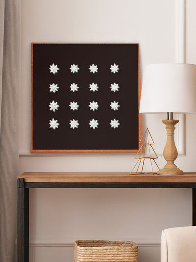 Frost Grid Modern Christmas Artwork for Wall Decoration