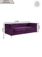 Quinn Upholstered Velvet Sofa