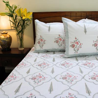 Colors Of The Garden Handblock Bedsheet