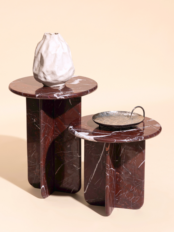 Norge Marble Table - Rosso