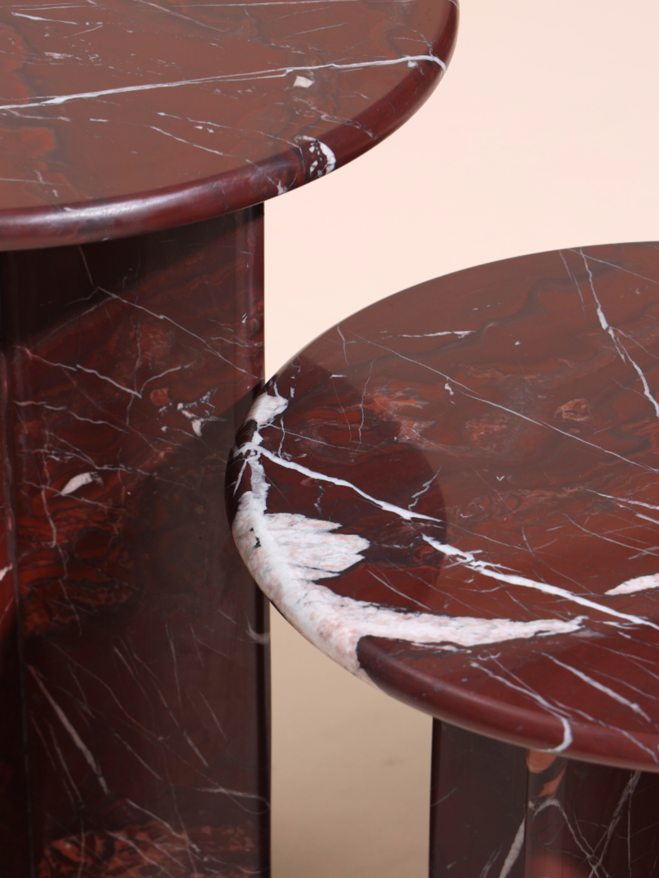 Norge Marble Table - Rosso