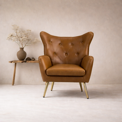 Hedley Arm Chair Tan | Classic Armchair Tan