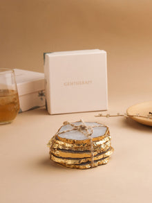 Agate Coasters Natural Set of 4