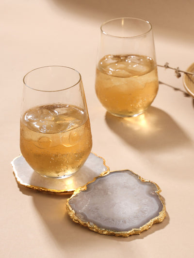 Agate Coasters Natural Set of 4