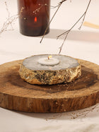 Agate Candle Holder Natural