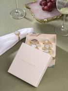 Napkin Rings- Natural Agate Set of 6