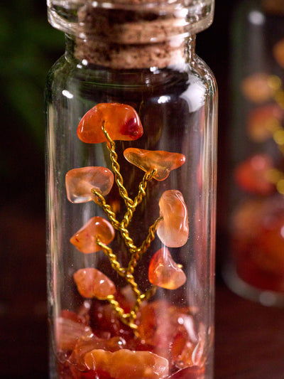 Semi-precious Gemstone - Carnelian Bottle Tree - Set of 2