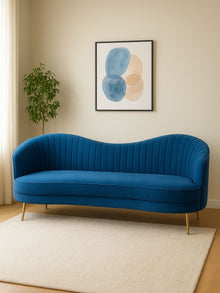 Vermont Upholstered Curved Sofa