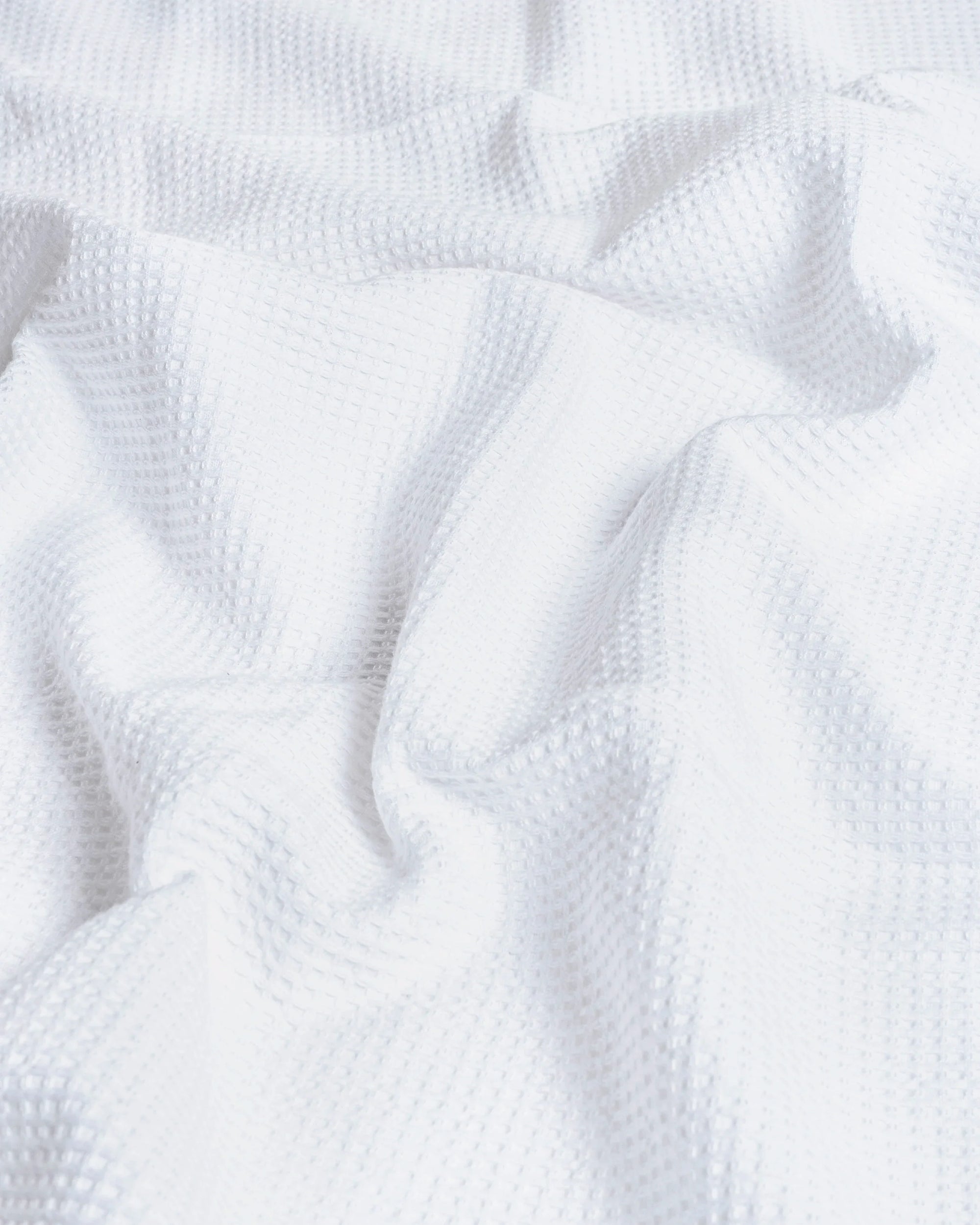 Sorrento Waffle Bianco white - Printed Beach Towel