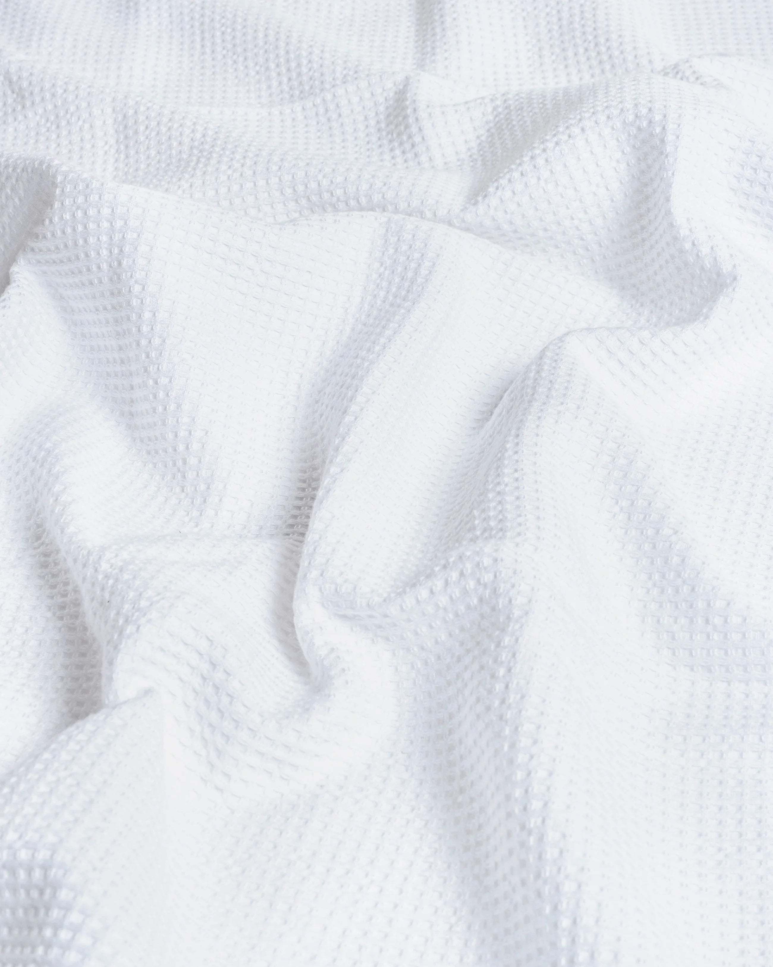 Sorrento Waffle Bianco white - Printed Beach Towel